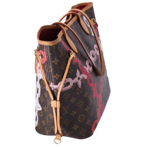 Louis Vuitton Neverfull MM Monogram Bay Rose Ballerine Poppy Pink + Pouch - Picture 8 of 11